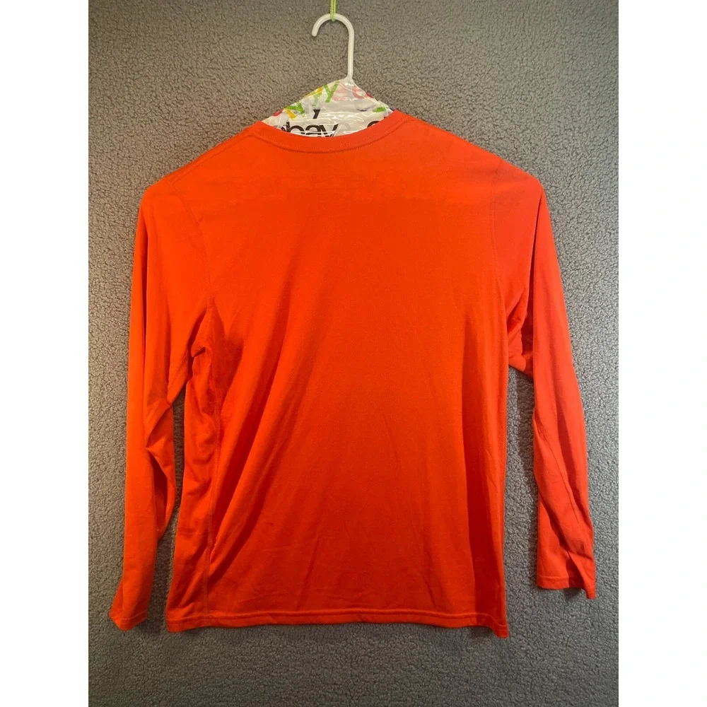 Men's Vintage Nike Dri-Fit  Long Sleeve Shirt Sz Large‎ Orange